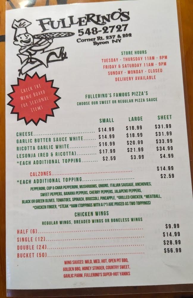 Fullerino's Menu image 1